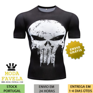 T-shirt Justiceiro Punisher Preta