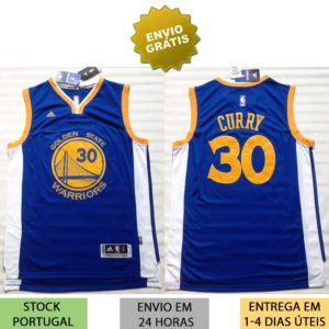 Camisola Stephen Curry Azul 30 frente e costas