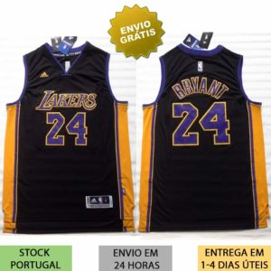 Camisa Los Angeles Lakers Kobe Bryant preta